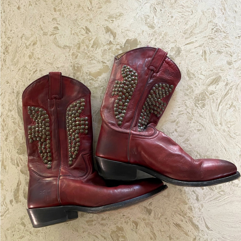 Red Frye Billy Hammered Boots